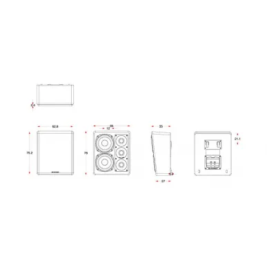 Настенная акустика Miller & Kreisel® MP150. Правый/Центр White